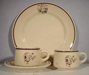 Spudnut Cup Saucer and Plate